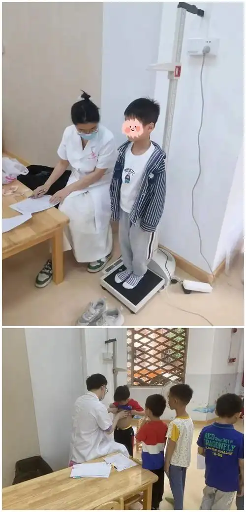 我院走进市直幼儿园开展2024年集体幼儿体检工作