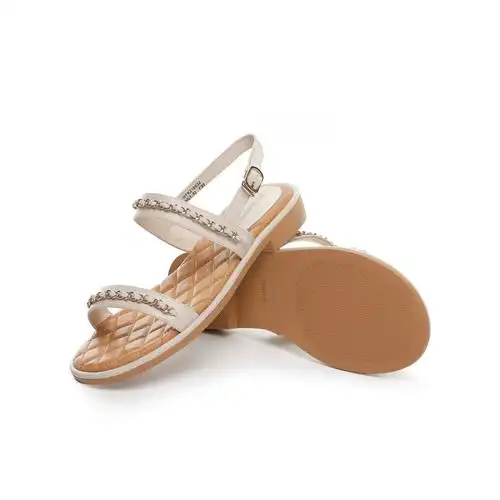 红蜻蜓凉鞋女平底新款夏季露趾平跟简约韩版网红百搭休闲学生孕妇女鞋