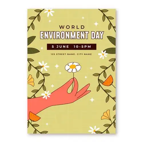 世界环境日的主题海报简单