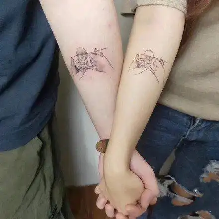 好看的情侣纹身成对情侣纹身图案
