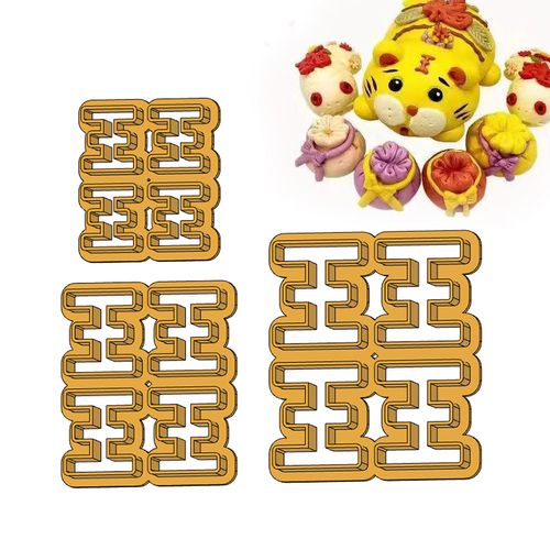 卡通老虎包子馒头模具王字量产花样面食花饽饽虎年翻糖烘焙工具