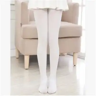 中童连裤袜女童夏季舒适打底袜子女孩透气长袜学生潮表演舞蹈袜 白色