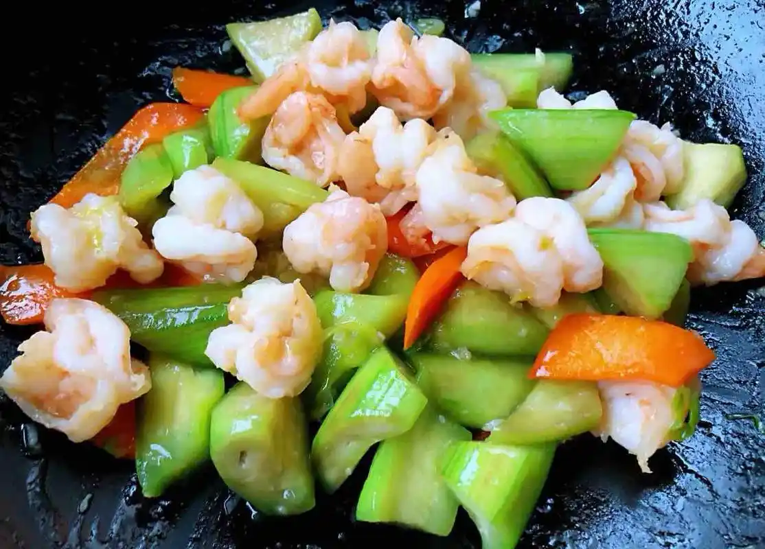 丝瓜炒虾仁