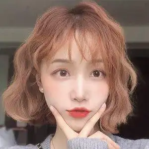 水舞短卷发假发女生学生头甜美蛋卷头蓬松圆脸网红空气刘海全头套