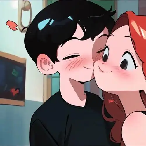 卡通可爱情侣头像 09930008    #情侣头像##情侣头像无水印