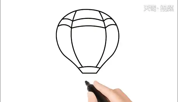 热气球简笔画热气球儿童画