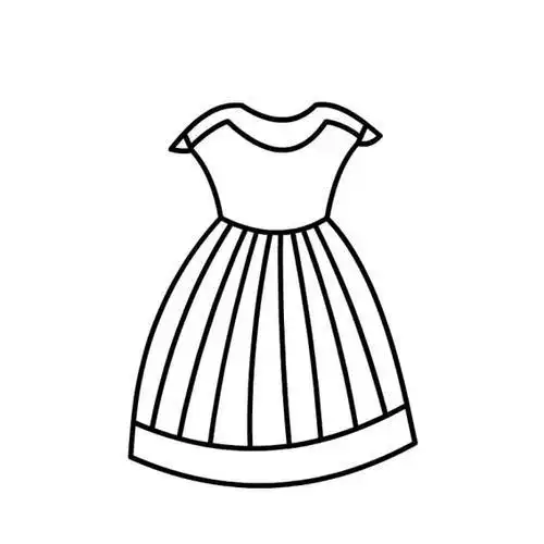 学画连衣裙美丽简笔画