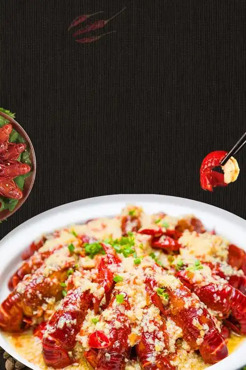 蒜蓉小龙虾宣传海报