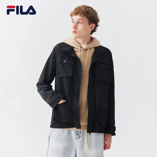 外套fila斐乐男士梭织2020秋冬新款潮流工装运动茄克