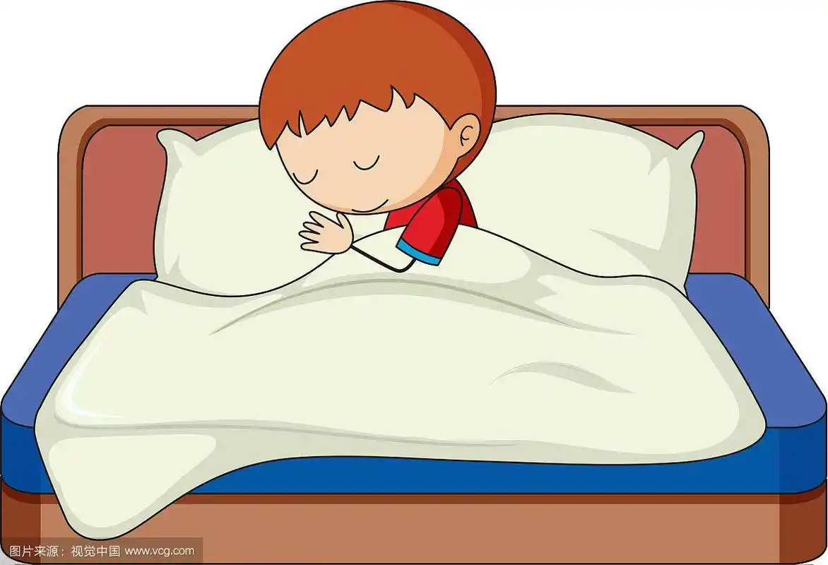 一个男孩睡在床上