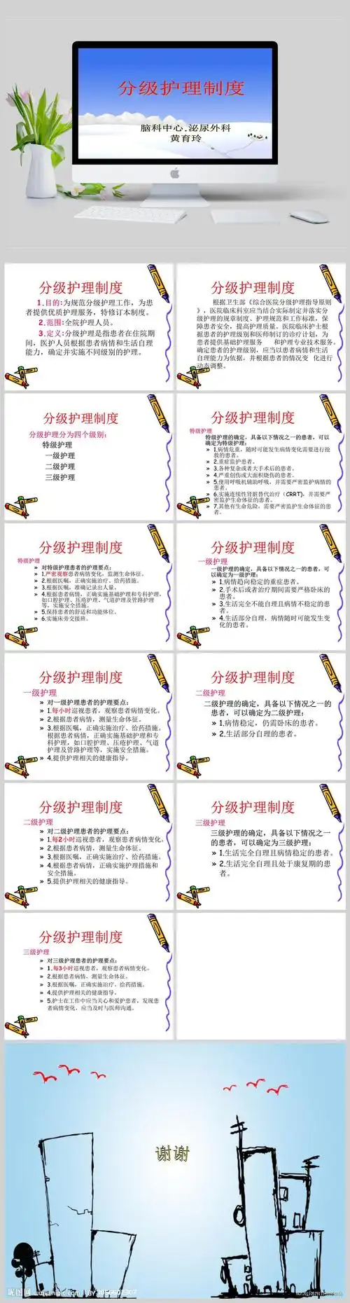 分级护理制度ppt模板 - 当图网