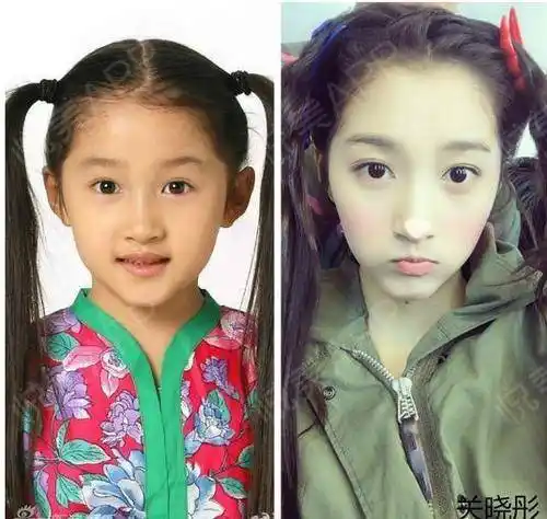 关晓彤有颜有演技鼻梁高脸型好的童星长不咧