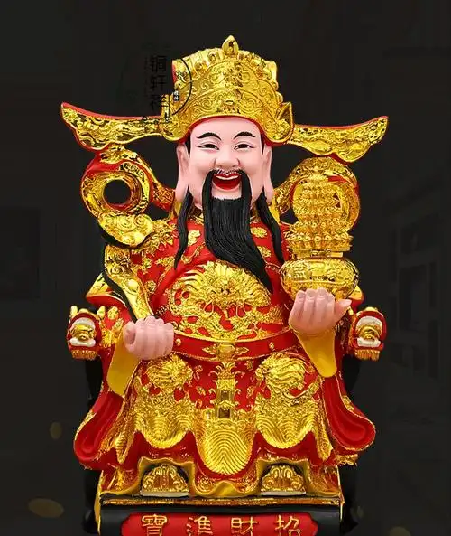 铜轩祥财神爷佛像家用供财奉摆件办公室店铺公司开业比干范蠡文财神像