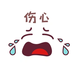 大哭难过伤心五官面部表情包动图gif