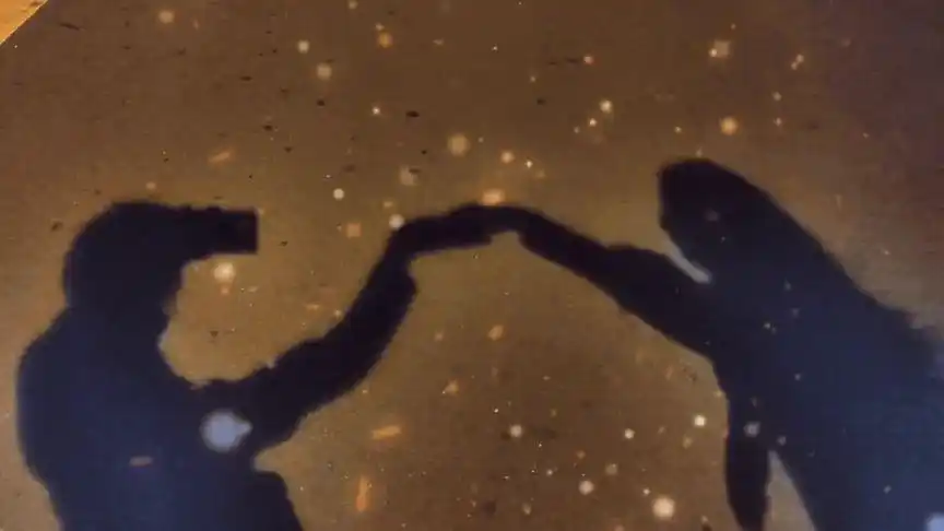 姐妹一生一起走,谁有对象谁是狗09 #路灯下的影子