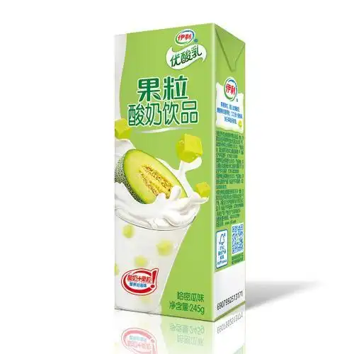 伊利优酸乳果粒酸奶饮品(哈密瓜味)245g*12/箱