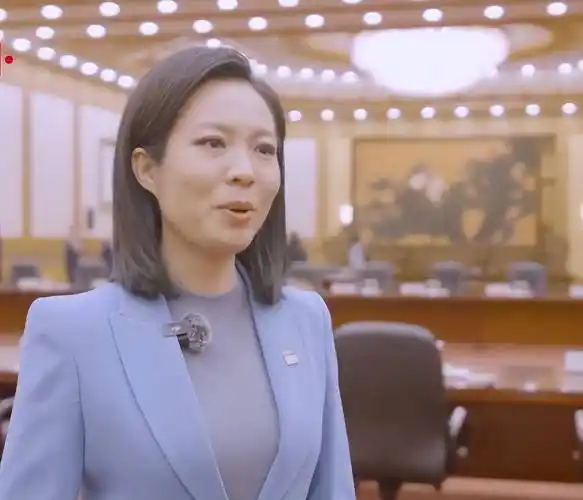 原创宝晓峰造型接地气穿黑呢子大衣围绿丝巾站室外主持最前线