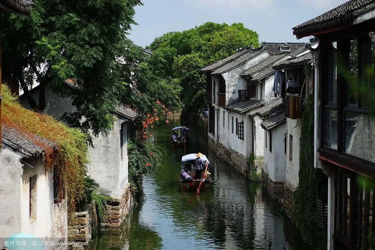江苏苏州:周庄古镇的迷人风景