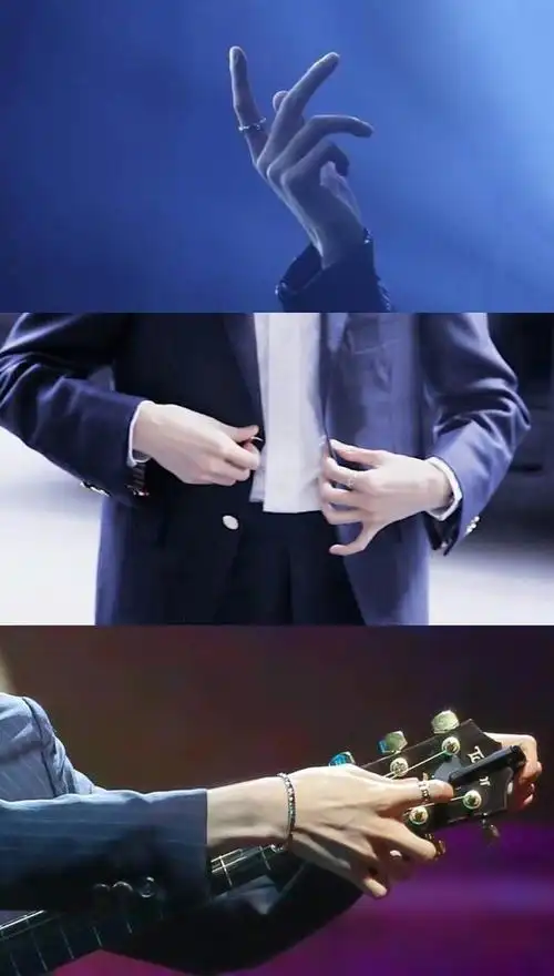 200421王源手部特写图照纤细绝美的音乐玉手