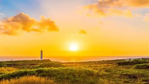 冲绳岛唯美夕阳高清桌面壁纸