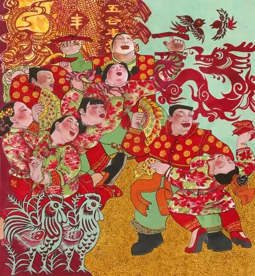 2024年新生活新风尚新年画我们的小康生活美术创作展示一