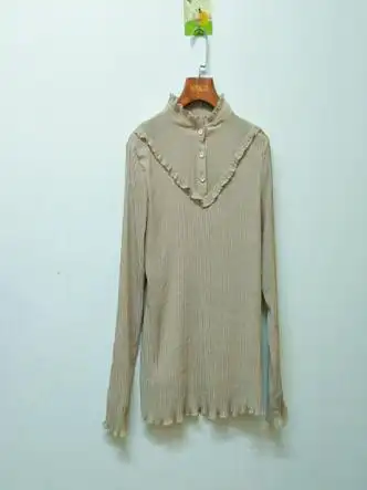 formrcy棉麻女装亚麻高档上衣秋装春秋季新款麻纱木耳边衬衫女韩版