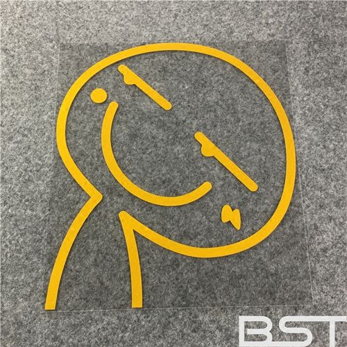 改装车贴表情歪头可爱小人 玻璃搞笑防水反光汽车贴纸 车玻璃贴花