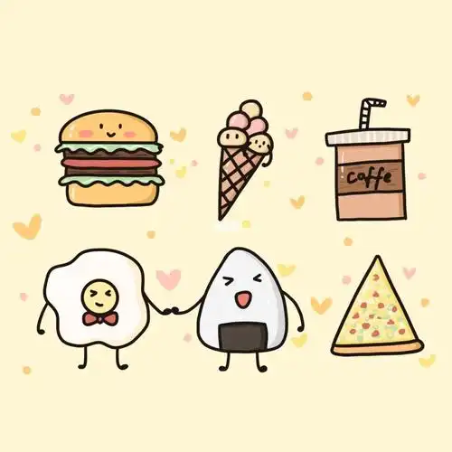 可爱食物简笔画