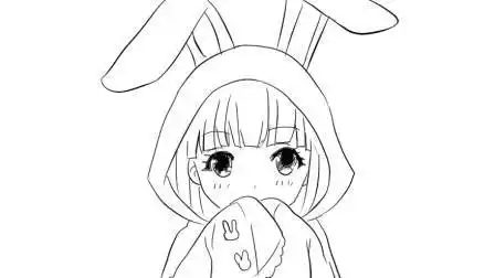 可爱卡通女孩简笔画图片精选动漫简笔画卡通漫画手绘头像线稿640_632