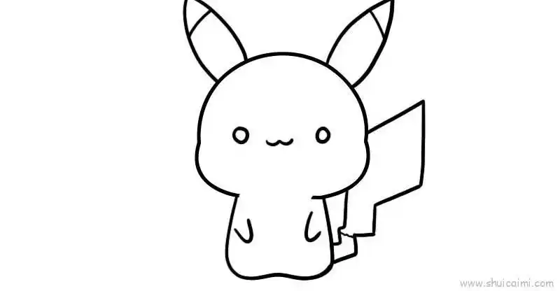 皮卡丘简笔画画法图解