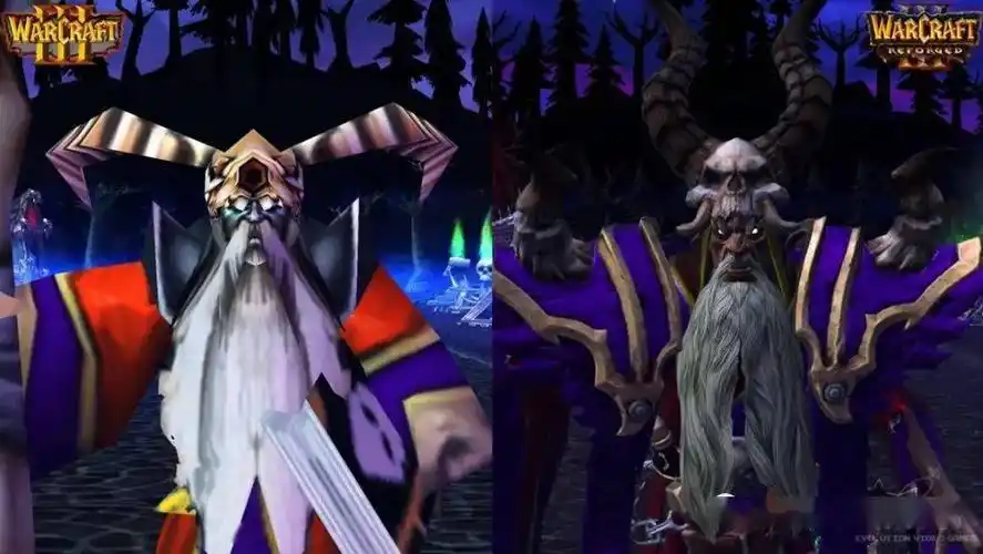 魔兽争霸3新旧角色对比不死族