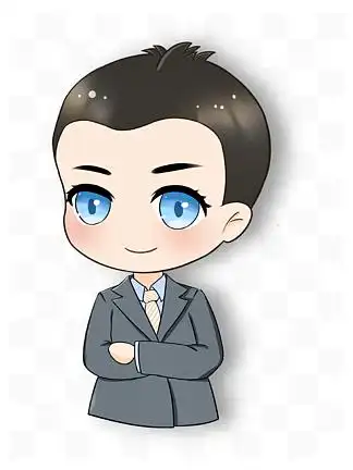 q版头像原创男孩西装可爱元素插画