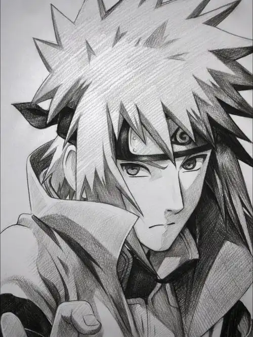 手绘火影忍者动漫游戏波风水门过程图