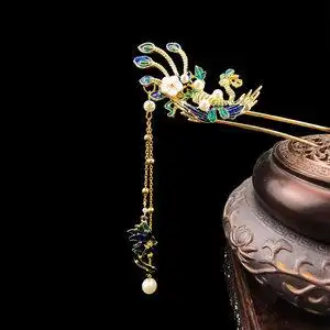 汉服后发压发簪发钗女古代限时折扣黑檀簪子发簪步摇古典汉服发钗木簪