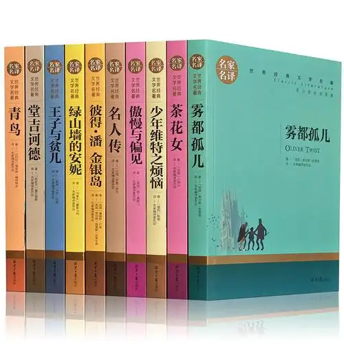 世界十大经典文学名著名家名译全10册堂吉诃德少年维特茶花女