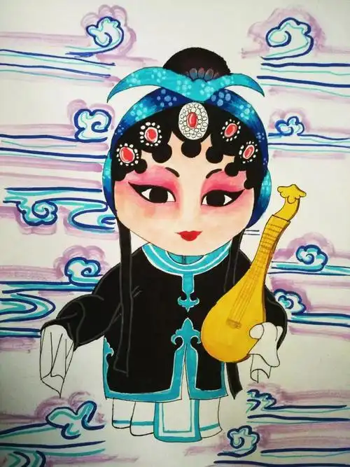 艺术古老东方的美学精髓海淀进修实验学校戏曲主题画作展