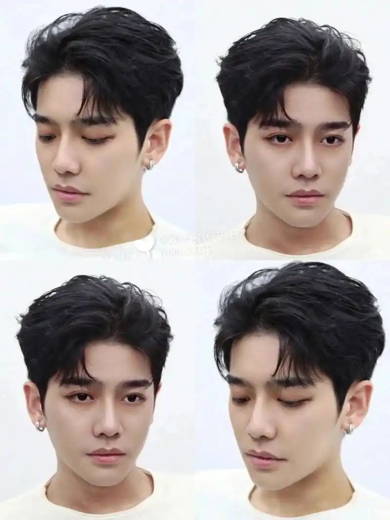 男士发型    粗硬细软乱中有型男士烫发韩系男生烫发韩系风格发屯