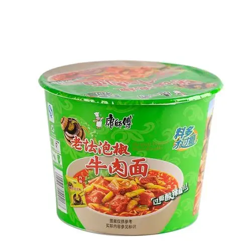 康师傅老坛泡椒牛肉面(桶)