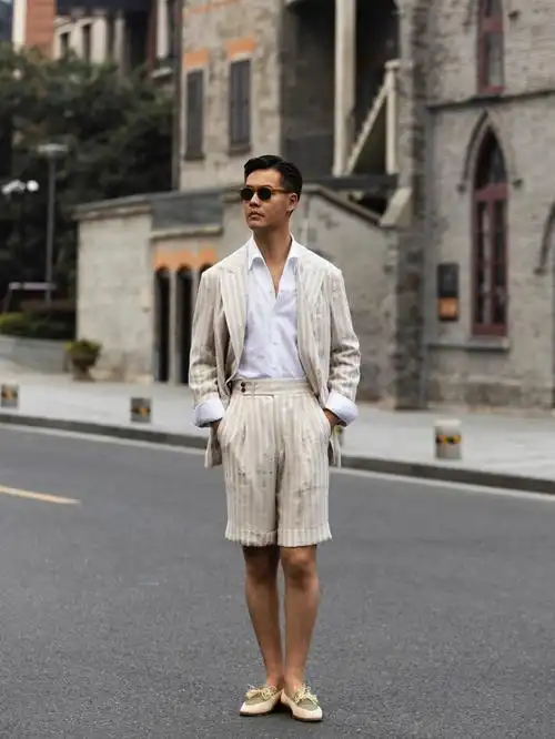 ootd西装短裤日常搭配