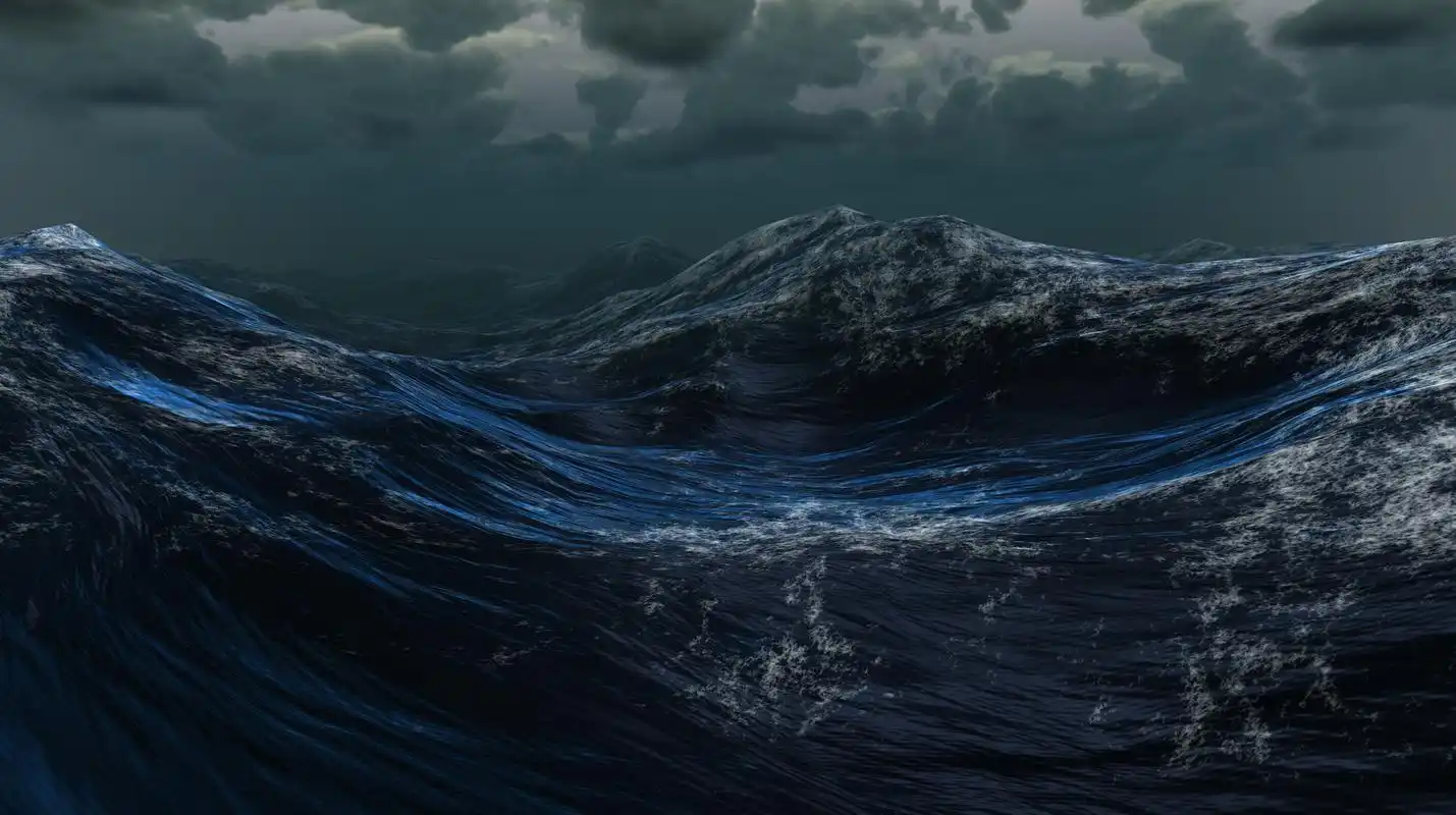 海上的滔天巨浪,大海是迷人的,大海也是危险的!