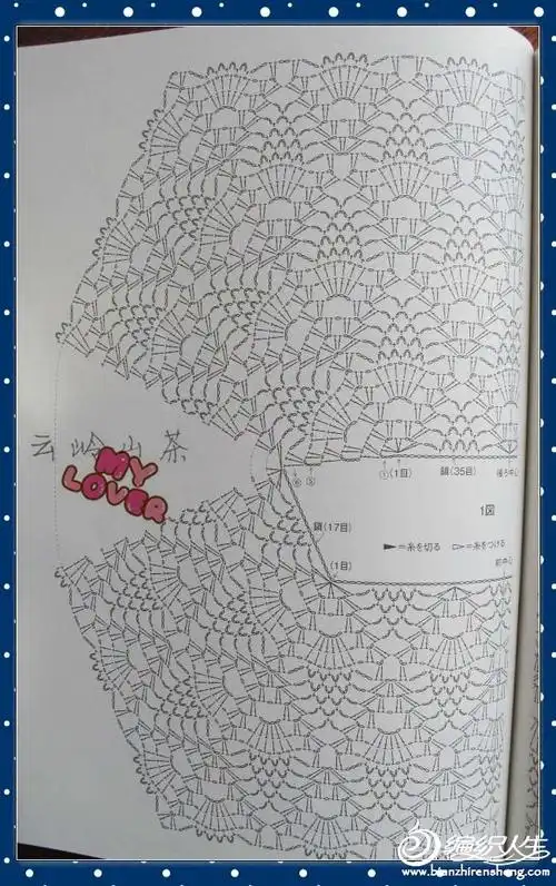 从上往下钩女士钩针菠萝花样裙衣-编织教程-编织人生