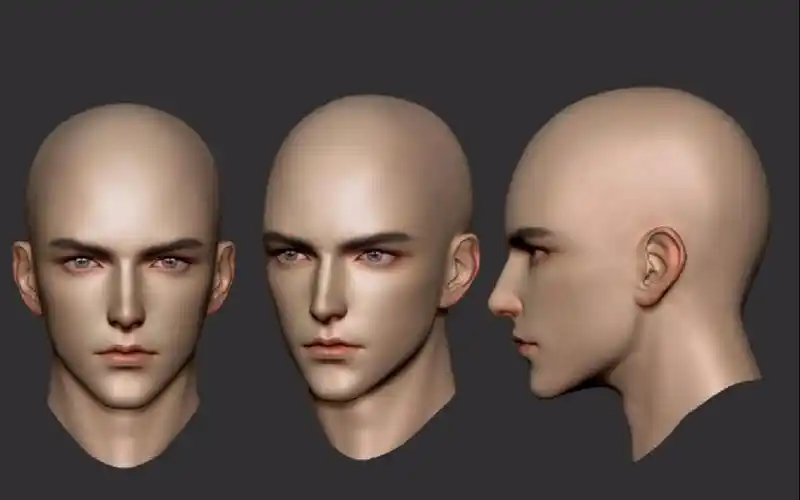 【maya人物建模】游戏男性头部模型制作