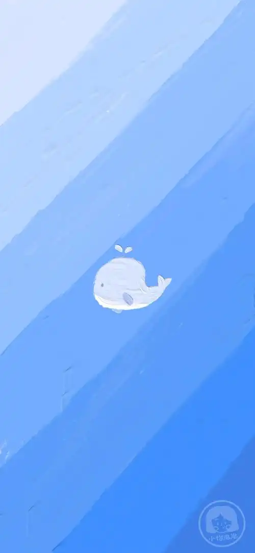 蓝色系油画壁纸