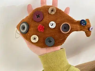 布艺纽扣diy手作,废物利用纽扣合集小鱼