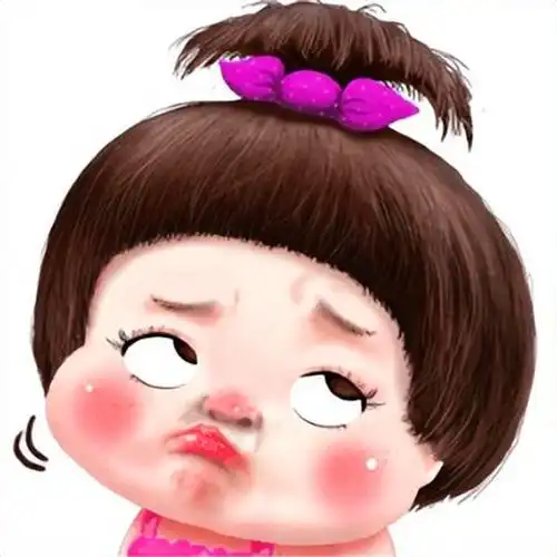 手绘小女孩头像萌可爱卡通图片 胖乎乎的太可爱了_萌娃头像_头像屋