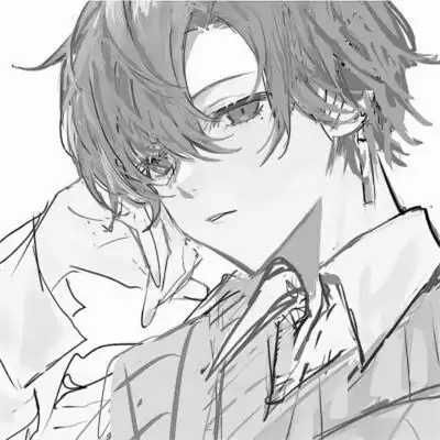 优质动漫男头像黑白高清图片114张_男生动漫头像_头像屋