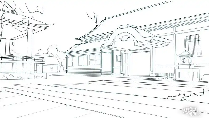 绘画教程7步画出一副日系场景插画