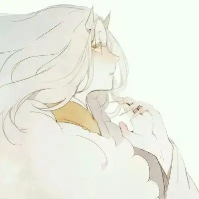 动漫女生头像白色//妖//美//长发//古风