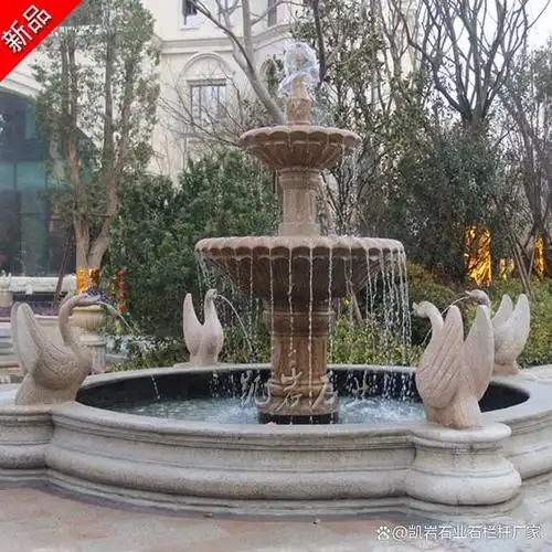 石雕喷泉采用天然石材,经过传统的手工雕刻工艺打造出来,具有艺术感