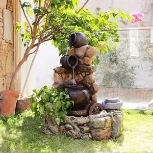 假山流水喷泉花园庭院户外鱼池造景院子阳台装饰景观创意水景摆件